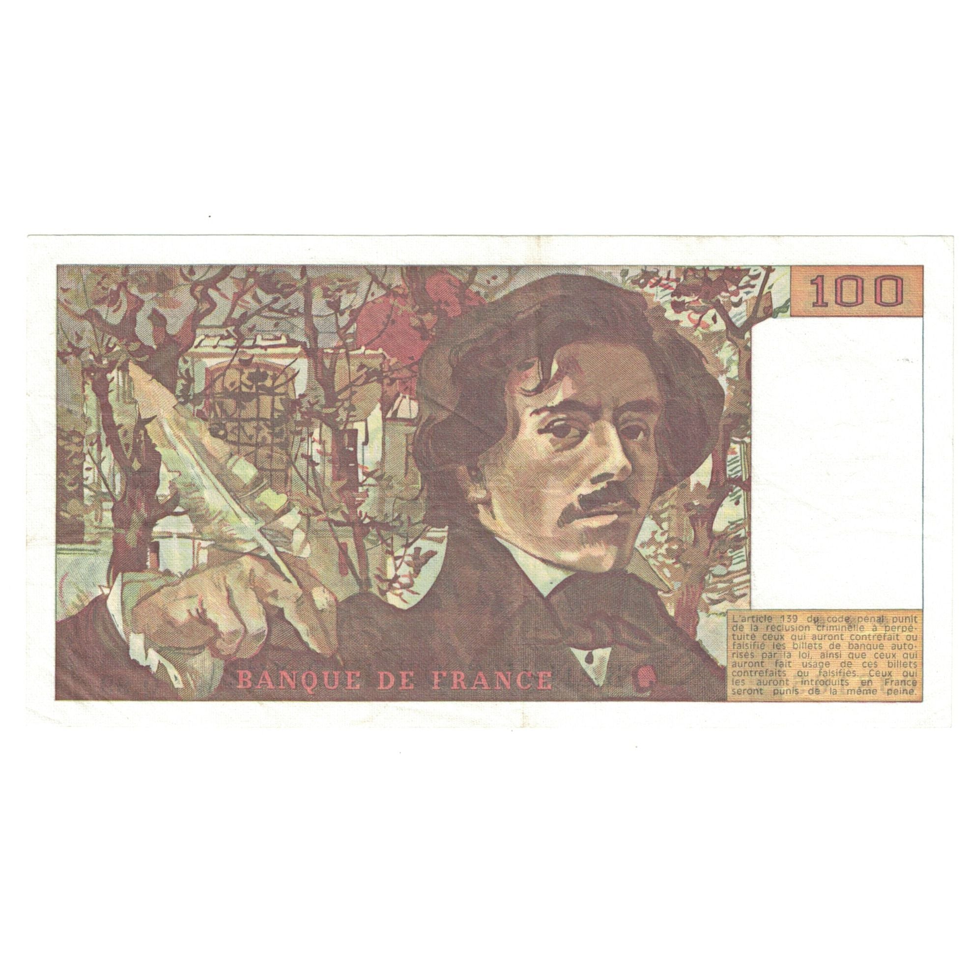 Francia, 100 Francs, Delacroix, 1985, Q.99, EBC+, Fayette:69.09, KM:154b