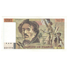 França, 100 Francs, Delacroix, 1986, B.113, UNC(60-62), Fayette:69.10, KM:154b