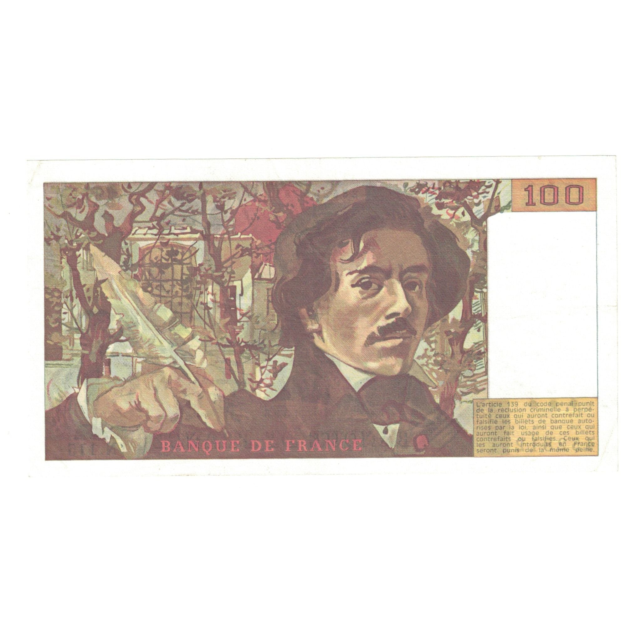 Frankrijk, 100 Francs, Delacroix, 1986, N.115, SUP+, Fayette:69.10, KM:154b