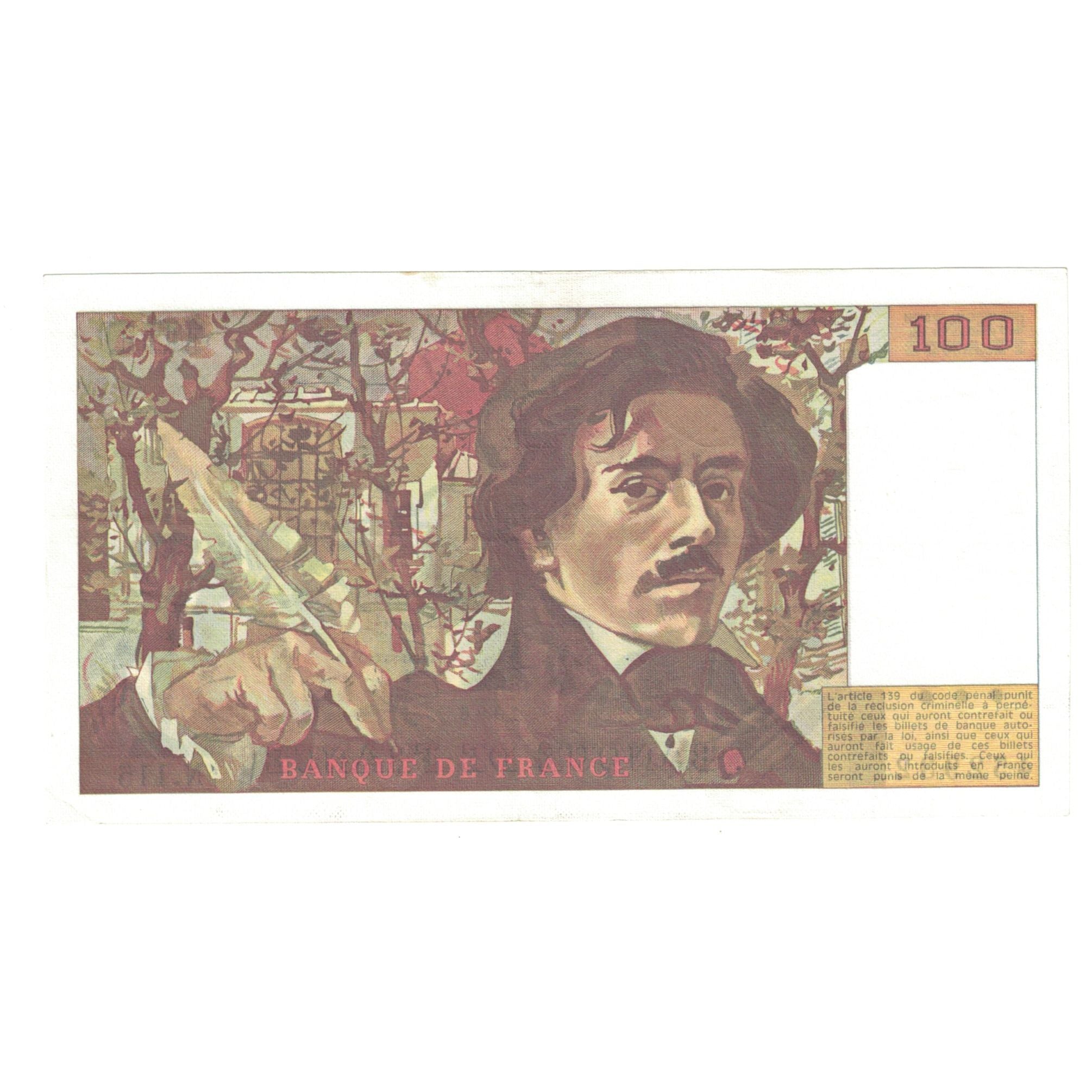 Frankrijk, 100 Francs, Delacroix, 1986, N.115, SPL, Fayette:69.10, KM:154b