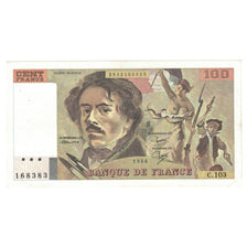 França, 100 Francs, Delacroix, 1986, C.103, UNC(60-62), Fayette:69.10, KM:154b