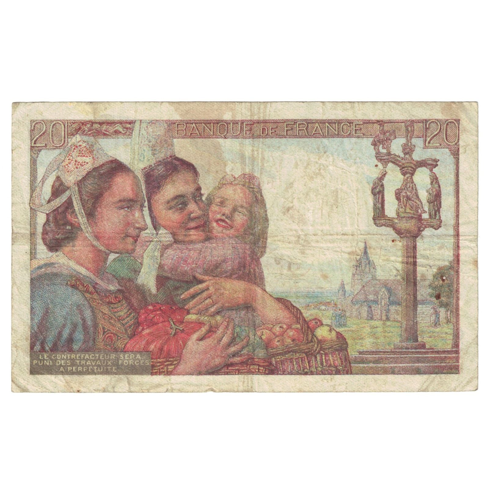 Frankreich, 20 Francs, Pêcheur, 1942, J.44, S, Fayette:13.3, KM:100a