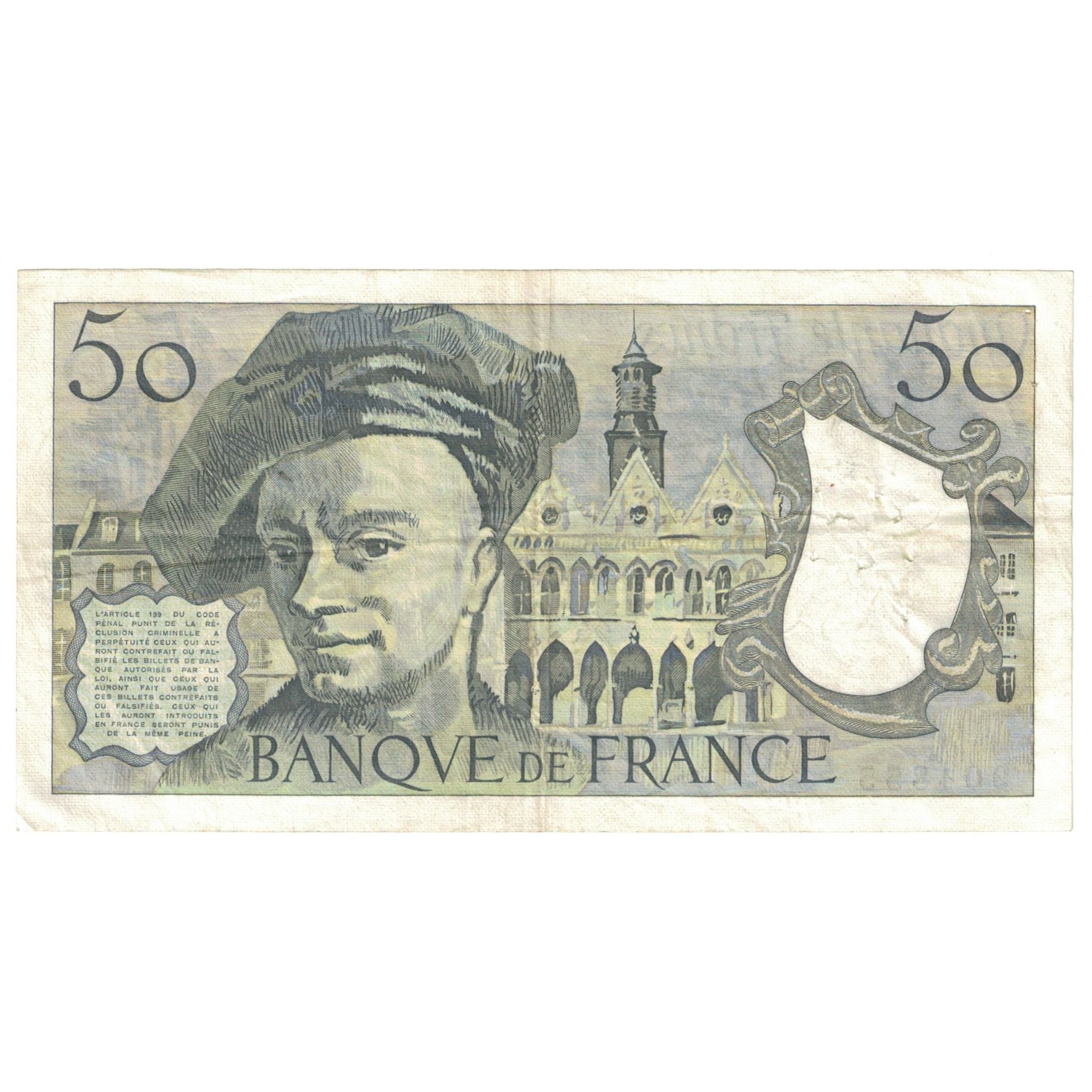 Frankrijk, 50 Francs, Quentin de La Tour, 1977, M.4, TTB, Fayette:67.02, KM:152a