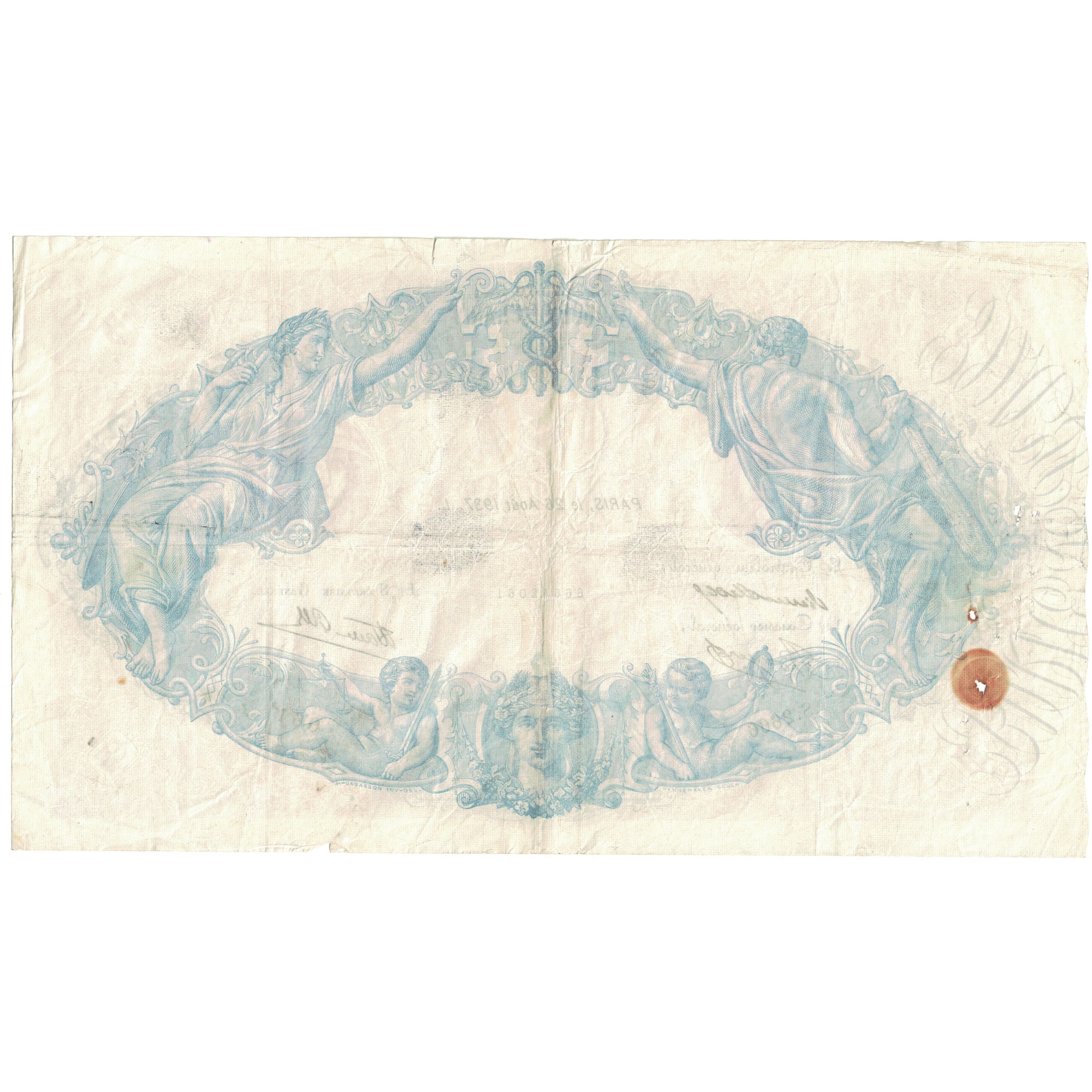 Francia, 500 Francs, Bleu et Rose, 1937, S.2666, BC, Fayette:31.2, KM:66m