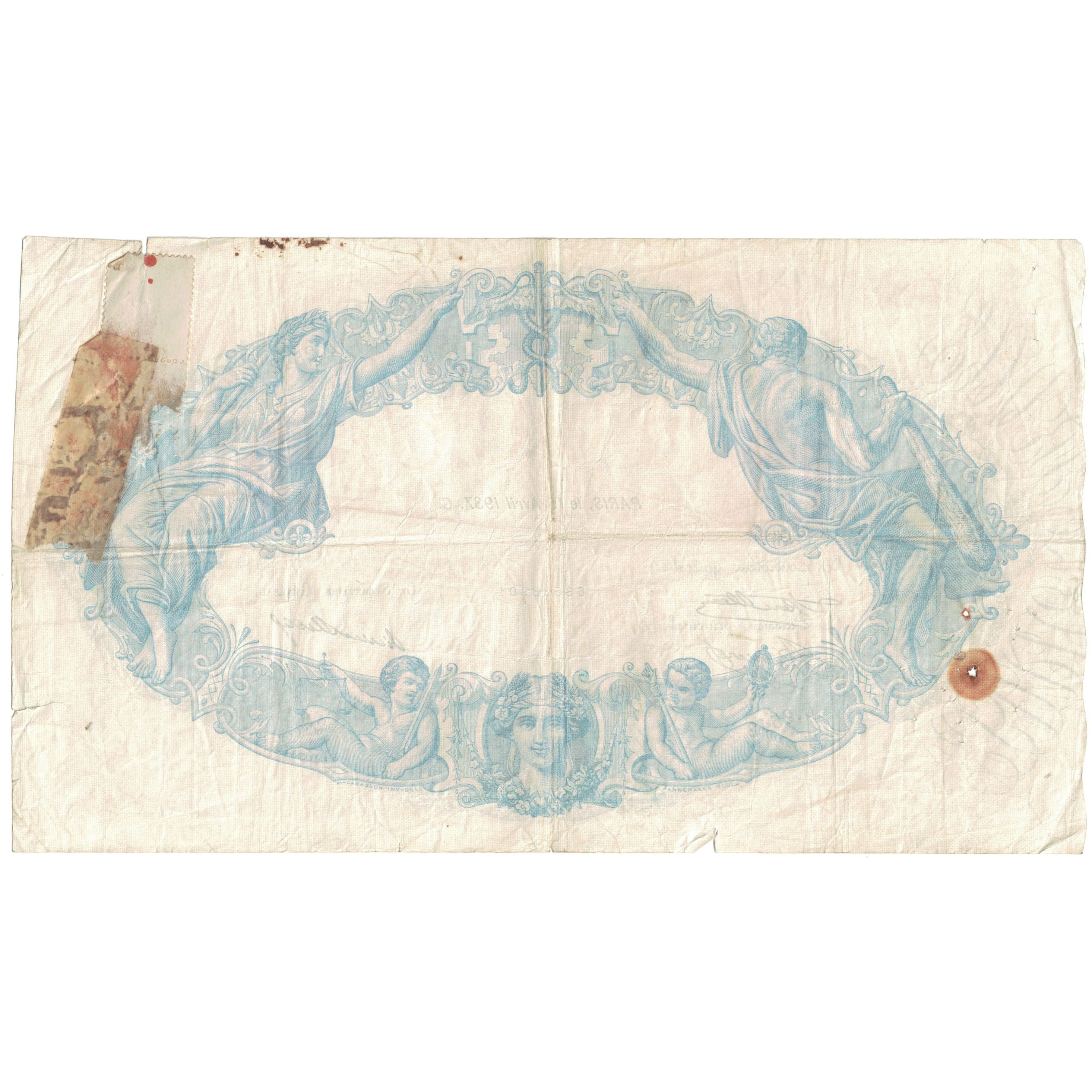 Frankreich, 500 Francs, Bleu et Rose, 1937, D.2542, SGE, Fayette:30.38, KM:66m