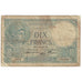 France, 10 Francs, Minerve, 1941, C.85066, VG(8-10), Fayette:7.30, KM:84