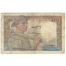 France, 10 Francs, Mineur, 1949, J.205, VF(20-25), Fayette:8.22, KM:99f