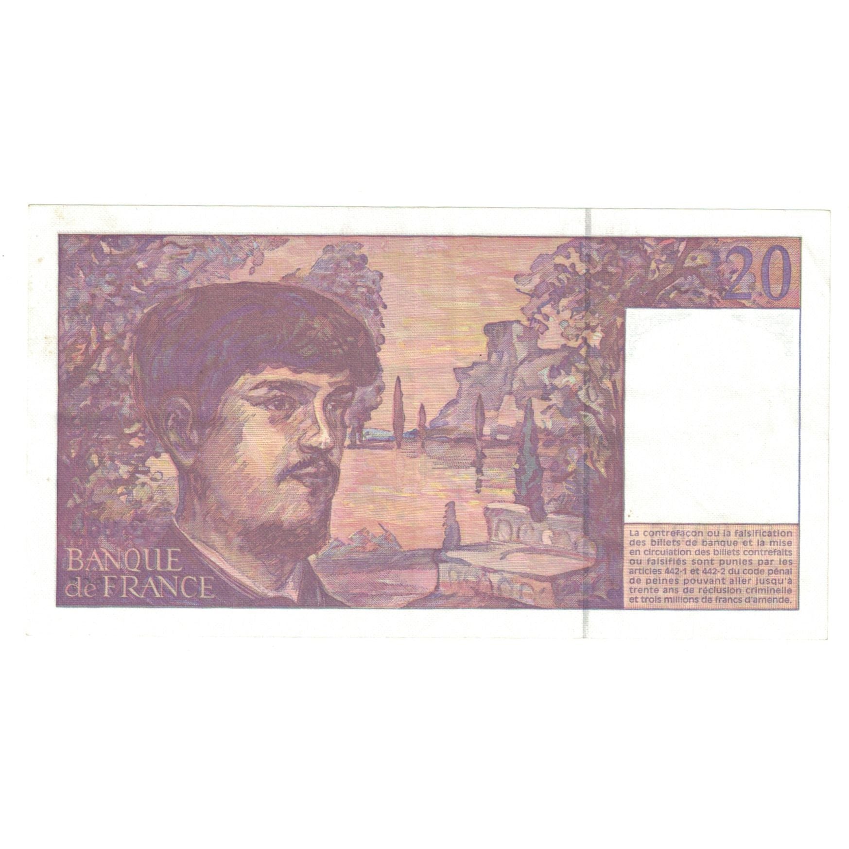 França, 20 Francs, Debussy, 1997, P.050, UNC(64), Fayette:66ter.2, KM:151i