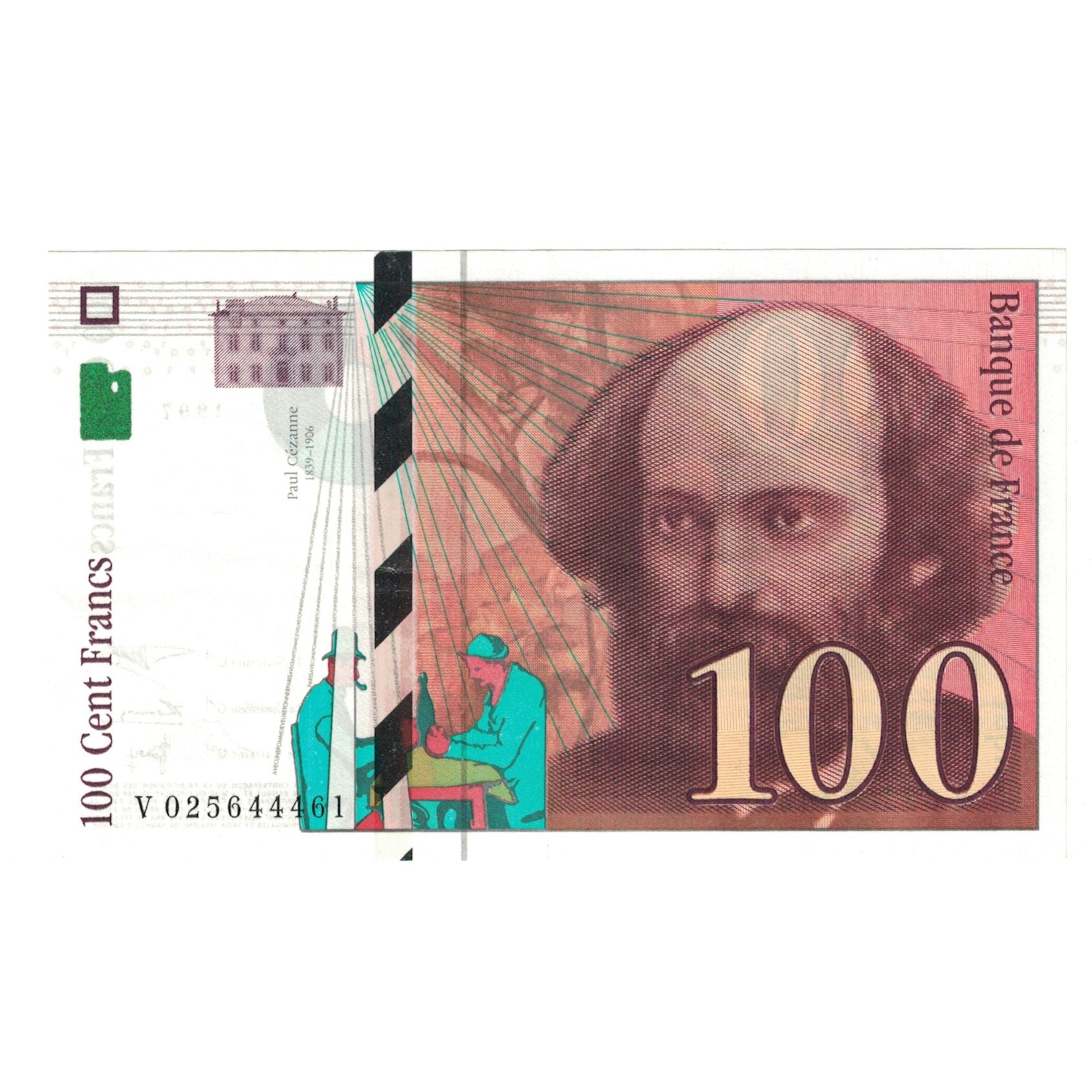 France, 100 Francs, Cézanne, 1997, V.025, UNC(65-70), Fayette:74.01, KM:158a