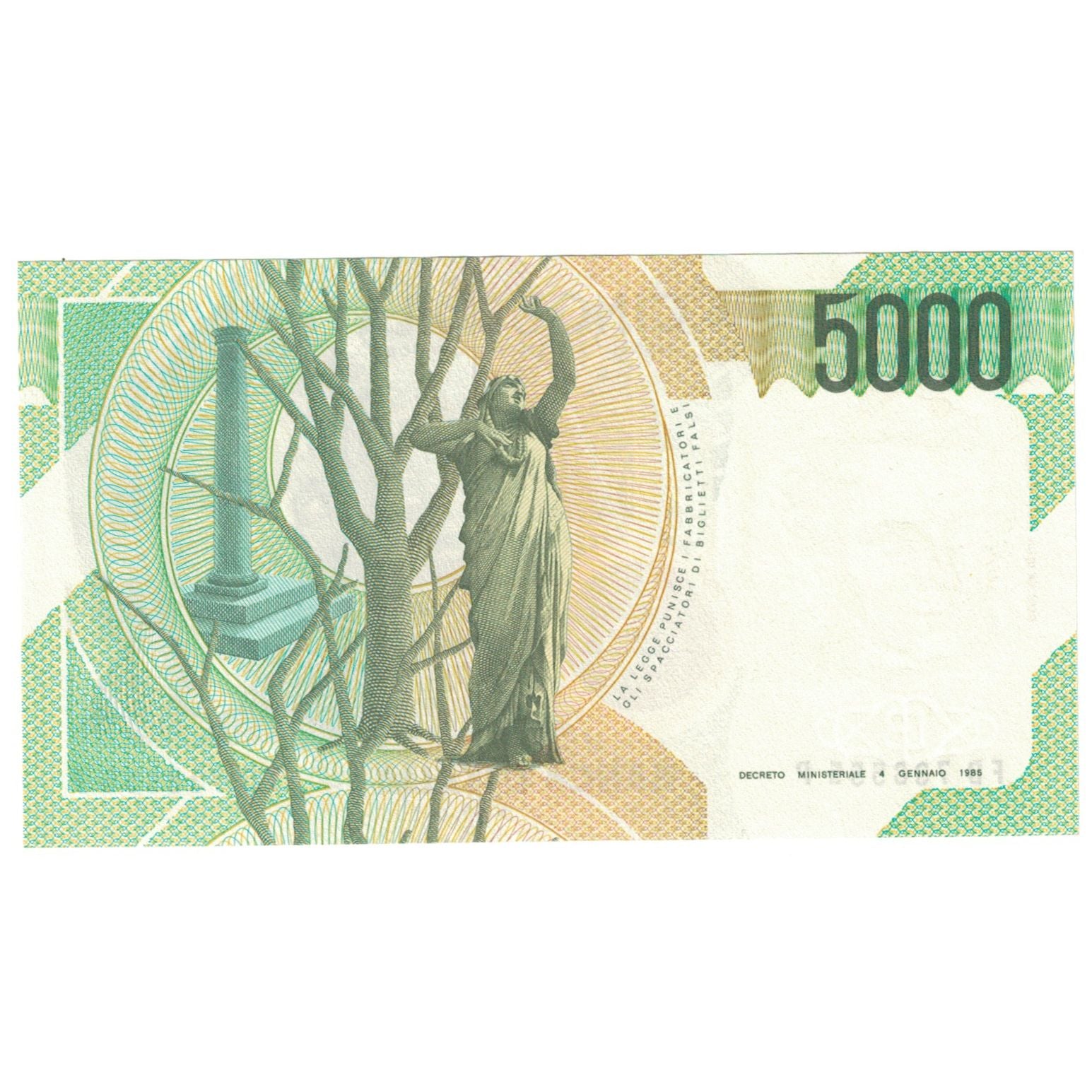 Banknote, Italy, 5000 Lire, 1985, 1985-01-04, KM:111c, UNC(65-70)