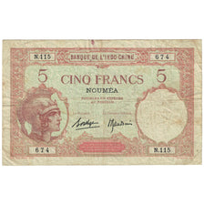 Banknote, New Caledonia, 5 Francs, Undated (1926), Undated (1926), KM:36b