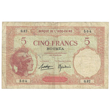 Banknote, New Caledonia, 5 Francs, Undated (1926), Undated (1926), KM:36b