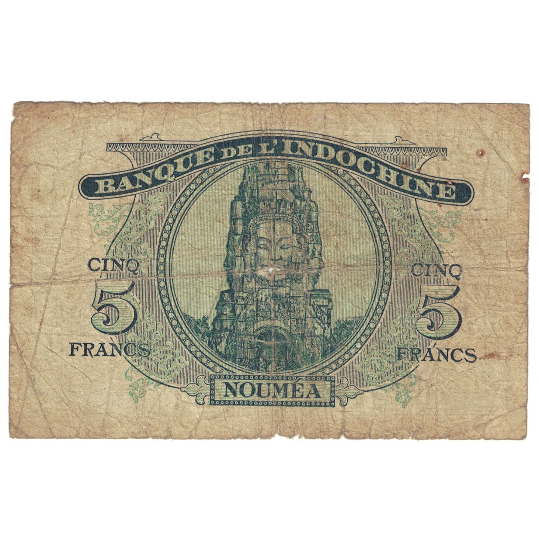 Billet, Nouvelle-Calédonie, 5 Francs, Undated (1944), Undated (1944), KM:48, B