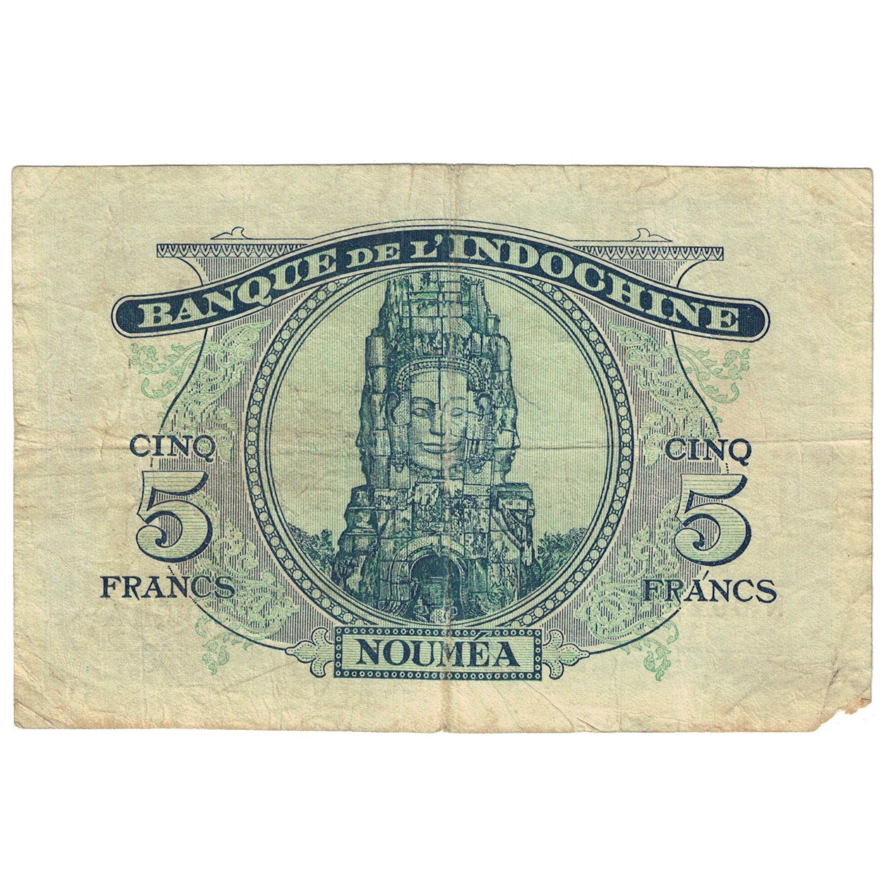 Billet, Condominium des Nouvelles-Hébrides, 5 Francs, undated (1945), Undated