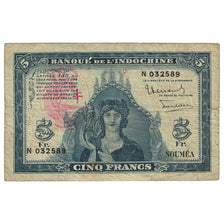 Banknote, New Hebrides, 5 Francs, undated (1945), Undated (1945), KM:5