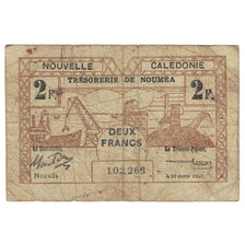 Billet, Nouvelle-Calédonie, 2 Francs, 1943, 1943-03-29, KM:56b, TB
