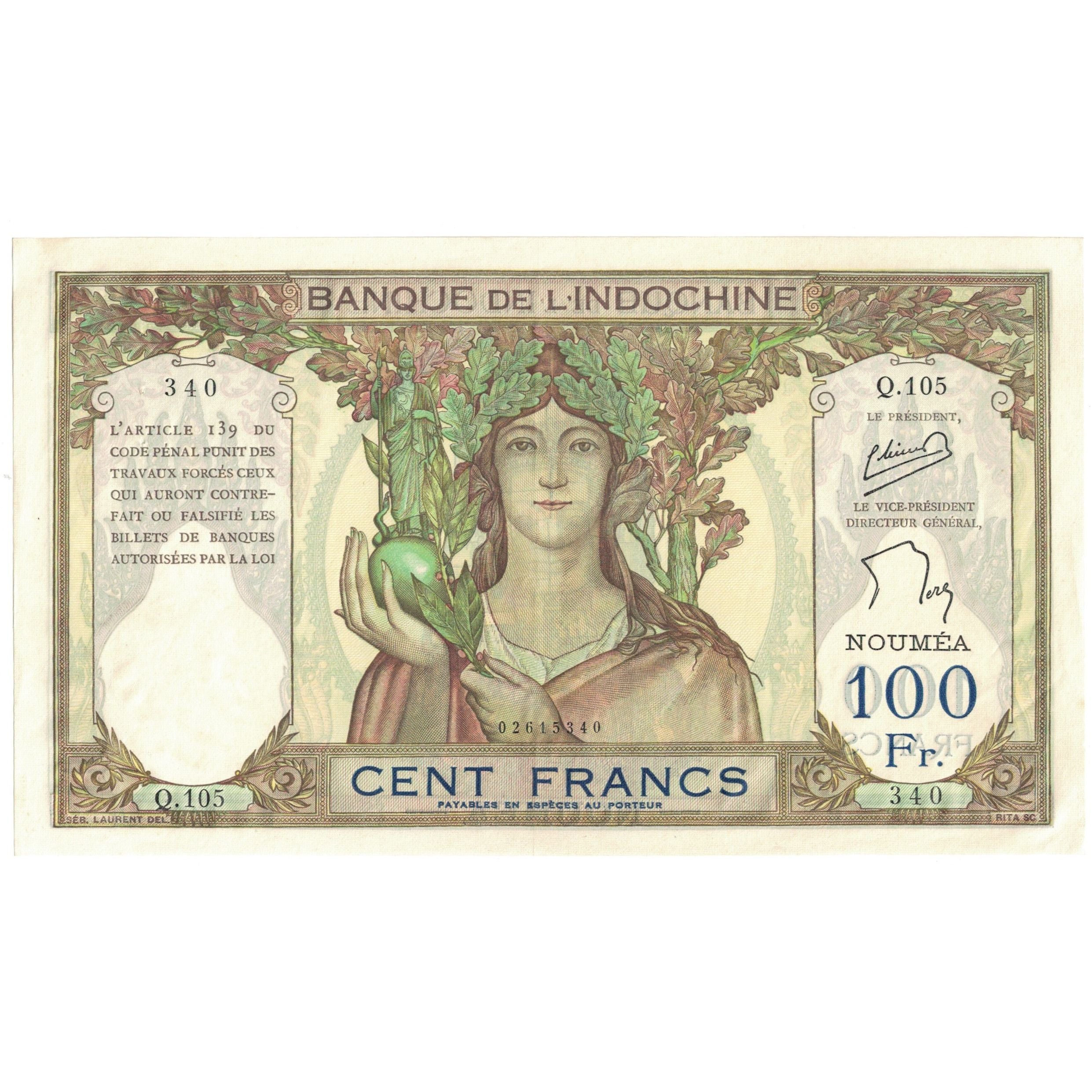 Banknote, New Caledonia, 100 Francs, undated (1957), Undated (1957), KM:42d