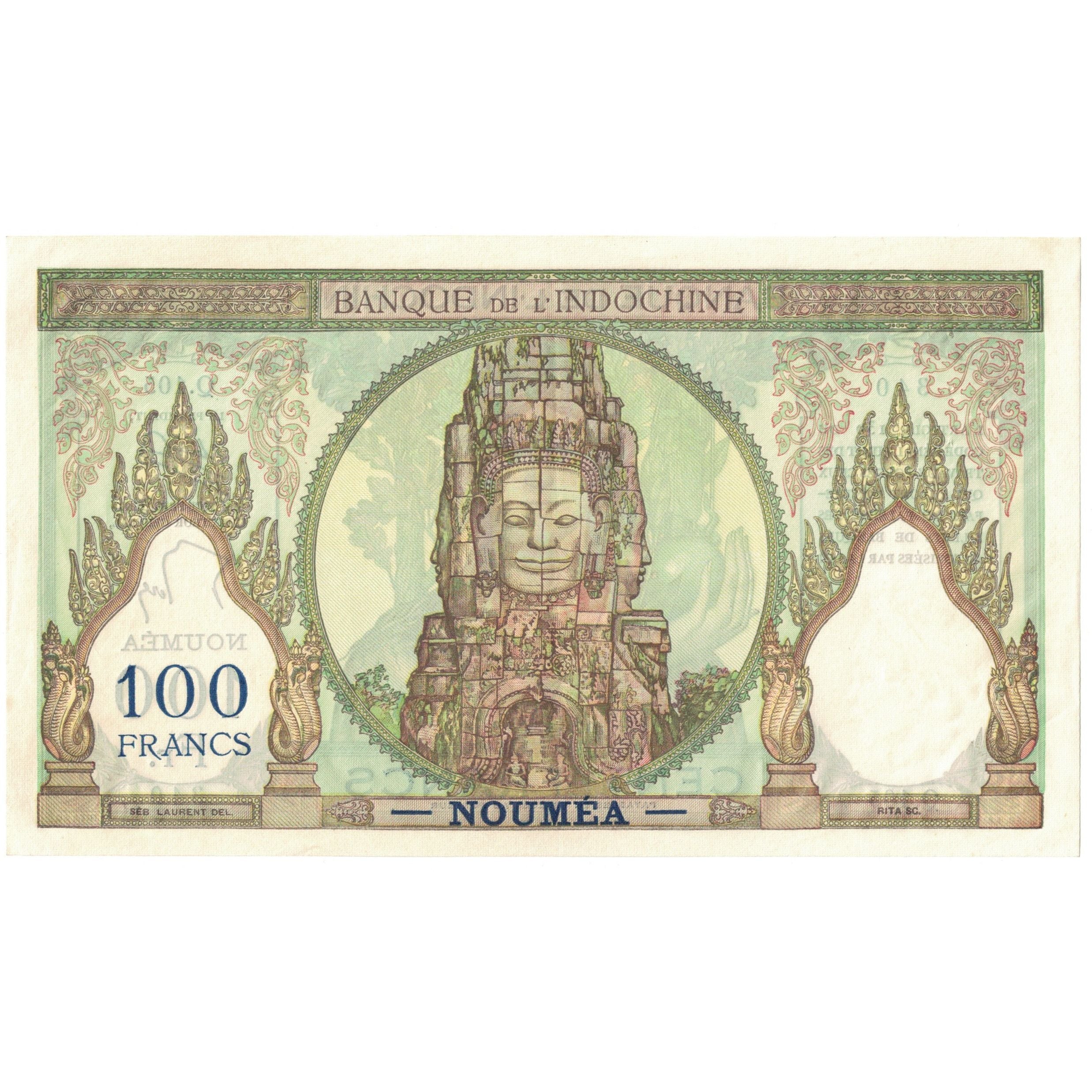 Banknote, New Caledonia, 100 Francs, undated (1957), Undated (1957), KM:42d