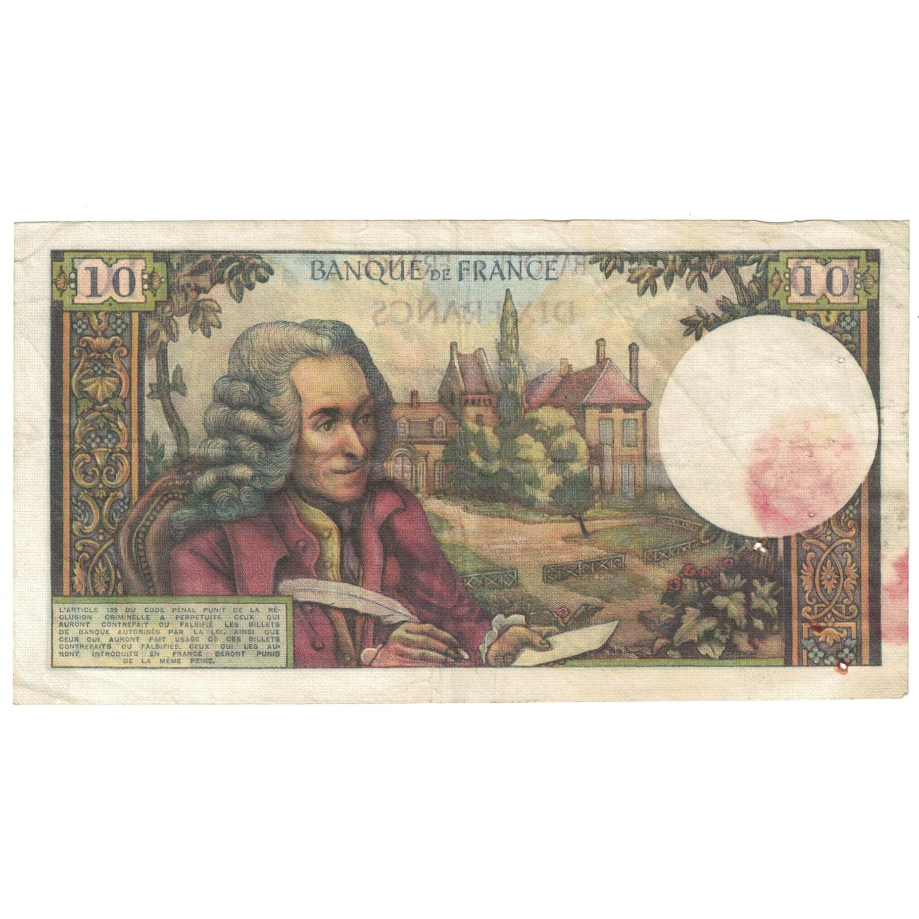 Frankreich, 10 Francs, Voltaire, 1966, W.264, S, Fayette:62.23, KM:147b