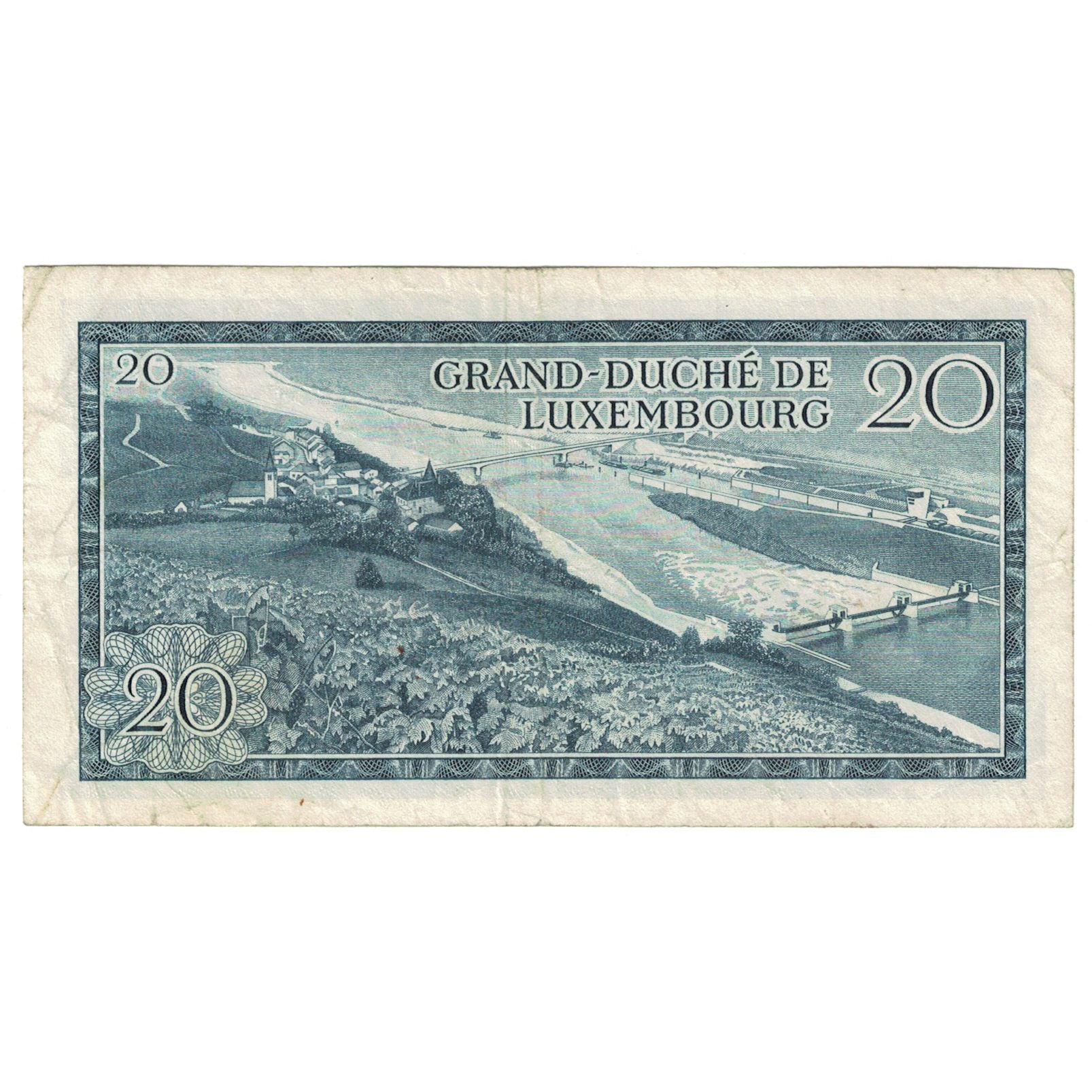 Banknote, Luxembourg, 20 Francs, 1966, 1966-03-07, KM:54a, EF(40-45)