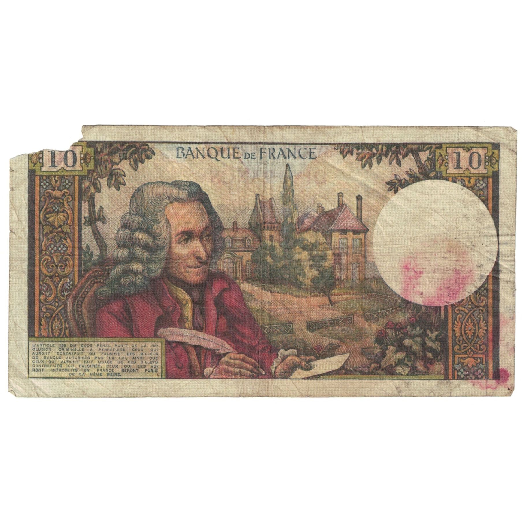 Frankreich, 10 Francs, Voltaire, 1965, X.172, GE, Fayette:62.16, KM:147a