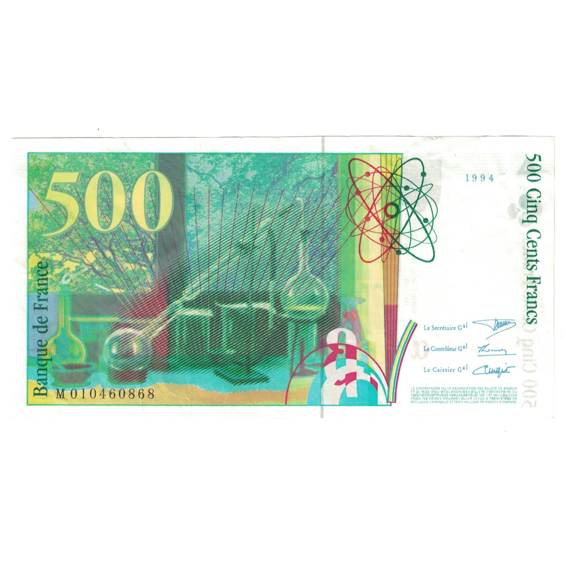 Frankreich, 500 Francs, Pierre et Marie Curie, 1994, M.010, VZ, Fayette:76.1
