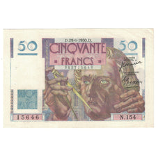 France, 50 Francs, Le Verrier, 1950, N.154, UNC(60-62), Fayette:20.15, KM:127c