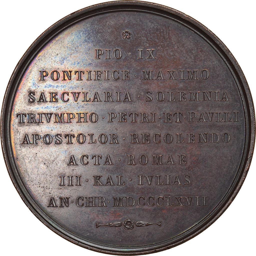 Vatican, Medal, Pie IX, SS. Pietro e Paolo, Religions & beliefs, 1867