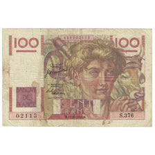 France, 100 Francs, Jeune Paysan, 1950, S.376, VF(20-25), Fayette:28.27, KM:128c