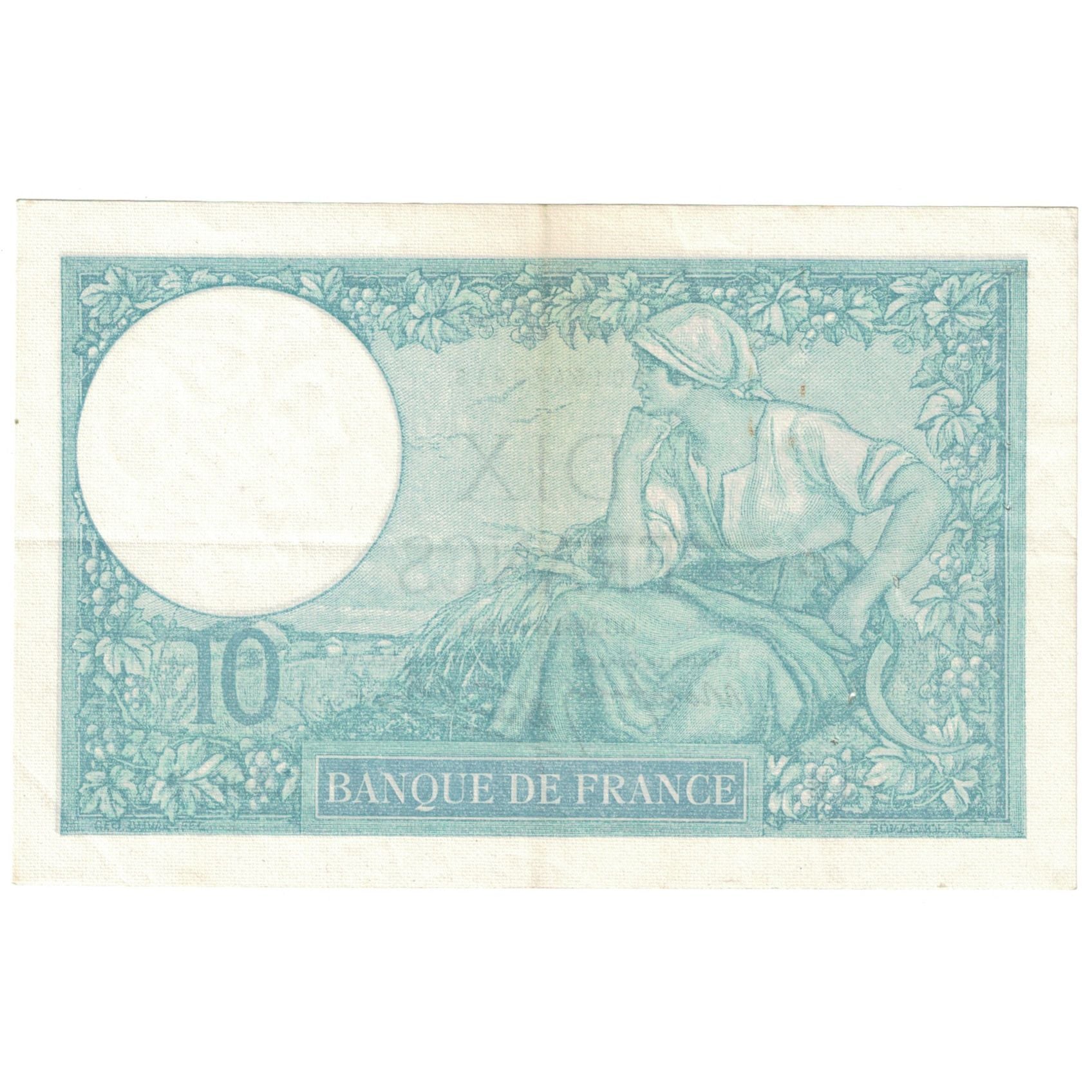 Frankrijk, 10 Francs, Minerve, 1940, V.80619, SUP, Fayette:07.22, KM:84