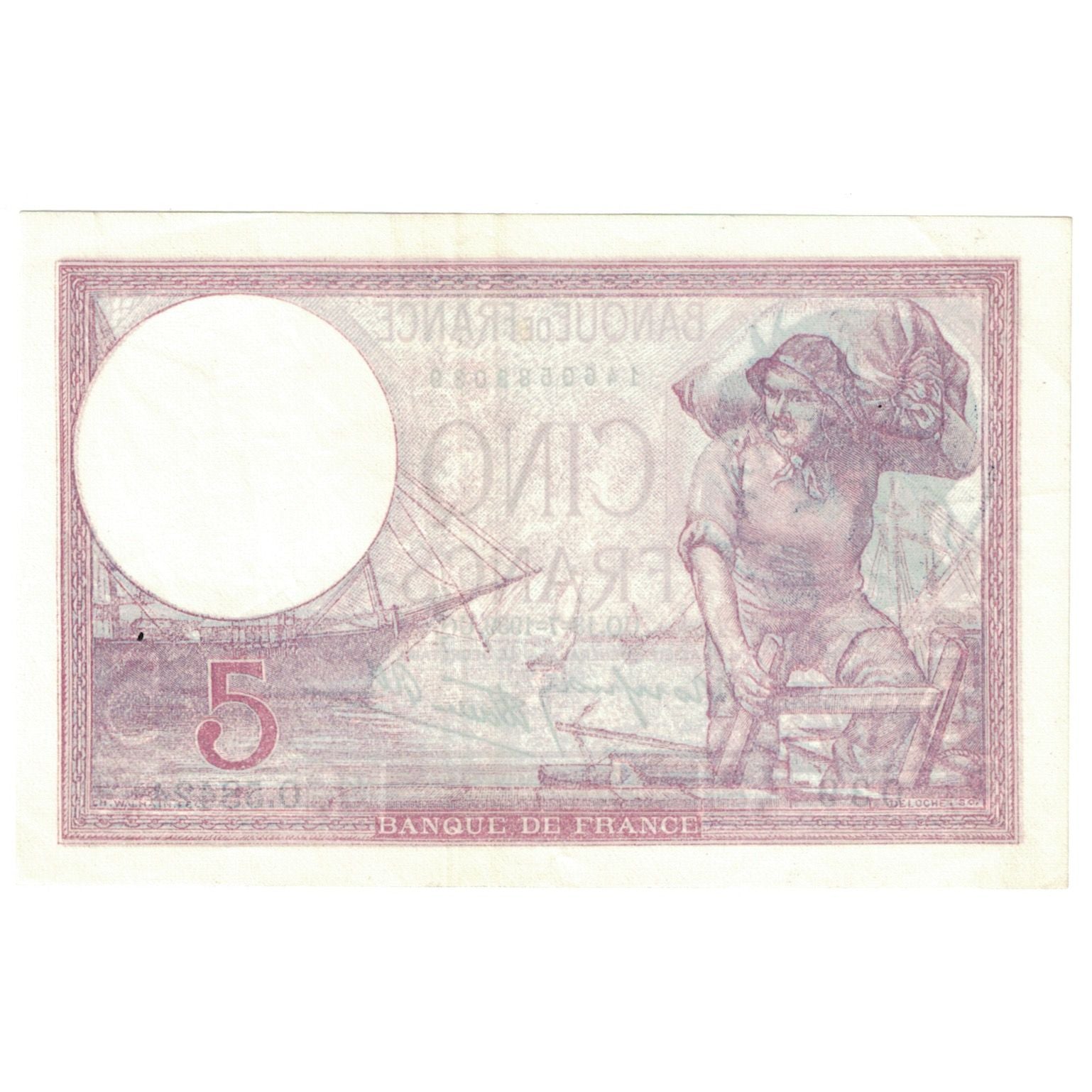 France, 5 Francs, Violet, 1939, O.58424, SUP+, Fayette:04.01, KM:83