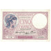 França, 5 Francs, Violet, 1940, C.67252, AU(55-58), Fayette:04.17, KM:83