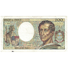 França, 200 Francs, Montesquieu, 1988, L.058, VF(20-25), Fayette:70.8, KM:155c