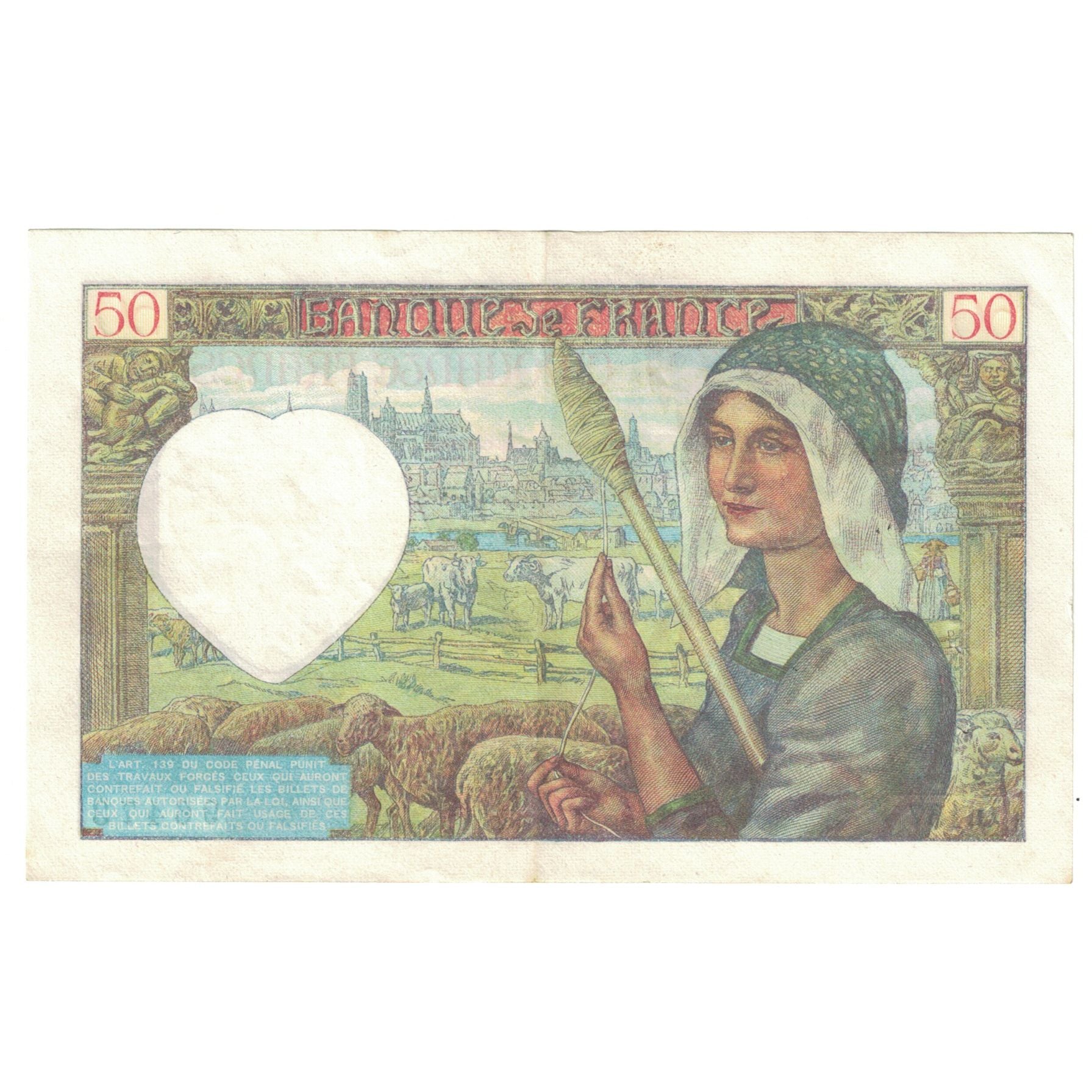 Francia, 50 Francs, Jacques Coeur, 1942, Q.167, SPL, Fayette:19.20, KM:93