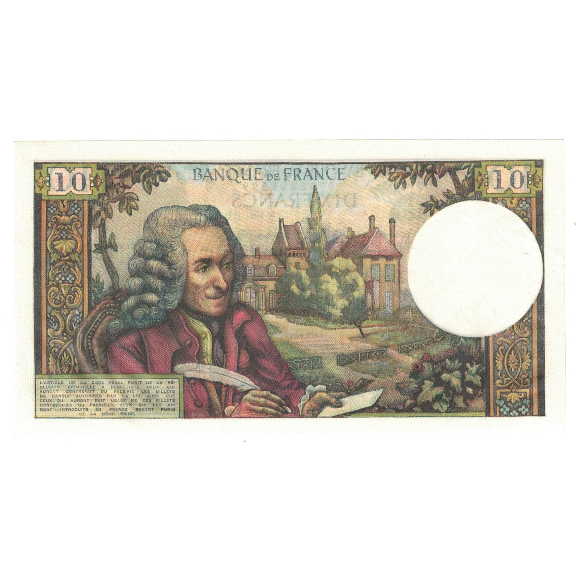 Frankreich, 10 Francs, Voltaire, 1967, P.318, UNZ-, Fayette:62.26, KM:147b