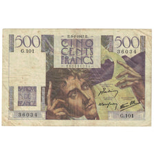 Francia, 500 Francs, Chateaubriand, 1947, G.101, MB, Fayette:34.7, KM:129a