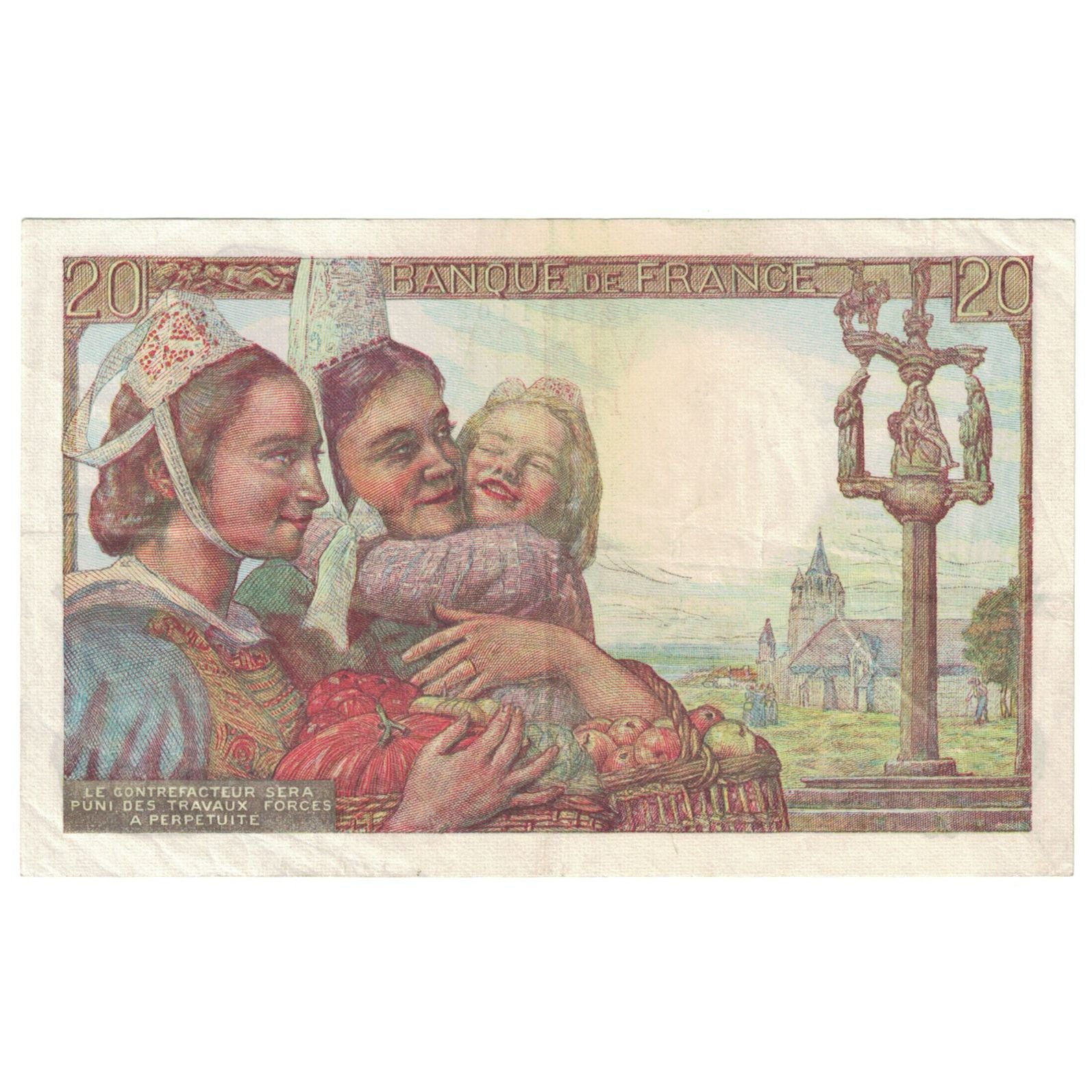 Frankreich, 20 Francs, Pêcheur, 1942, G.35, VZ, Fayette:13.3, KM:100a