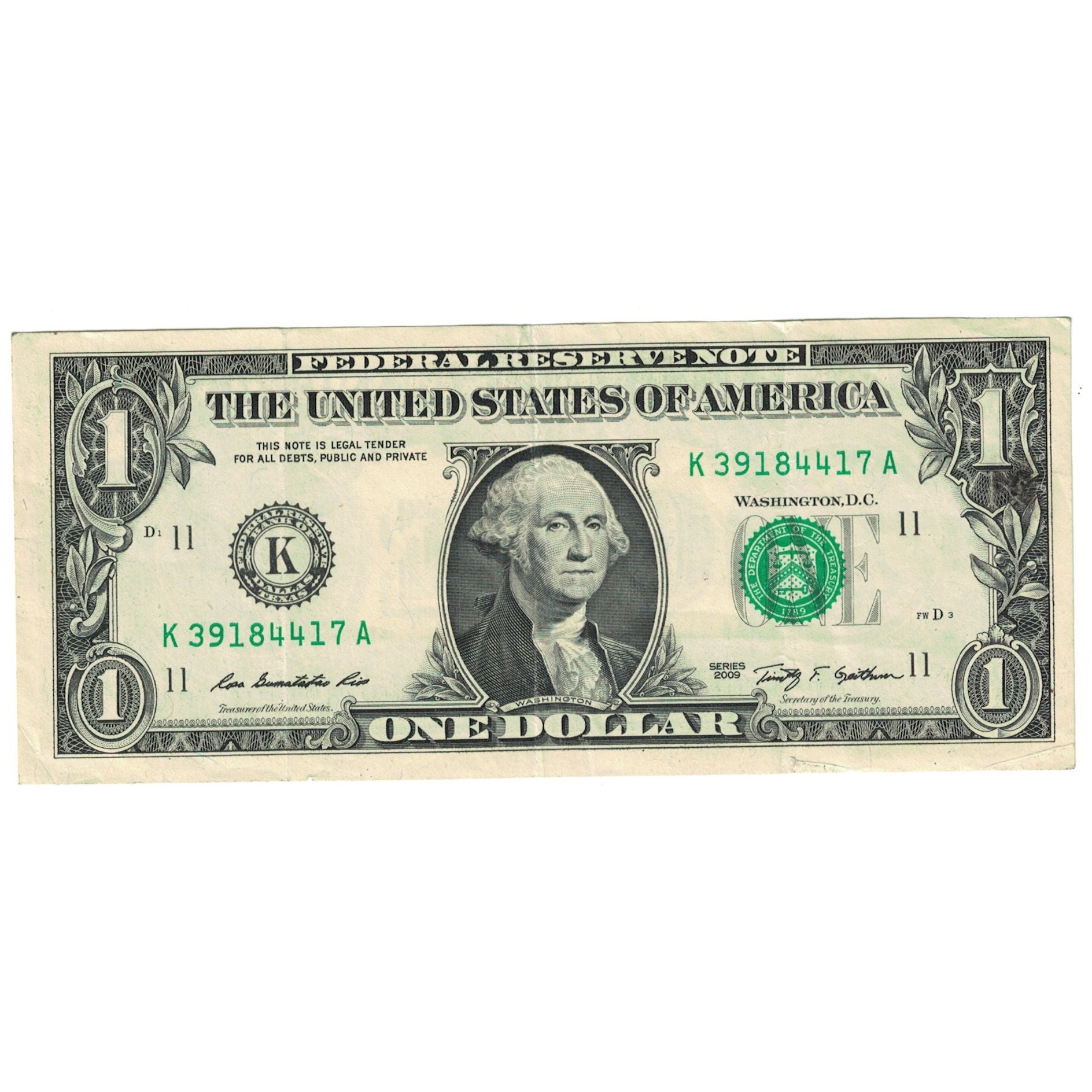 Banconote, Stati Uniti, One Dollar, 2009, Undated (2009), KM:4921, SPL-