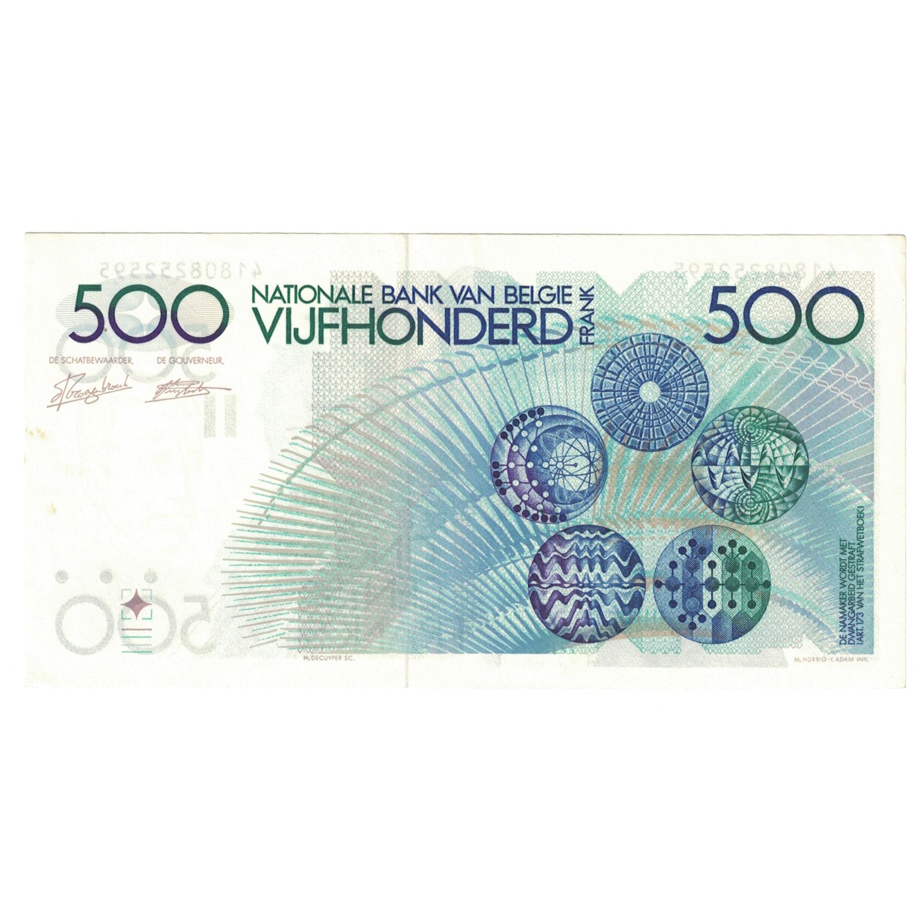 Geldschein, Belgien, 500 Francs, KM:143a, UNZ-