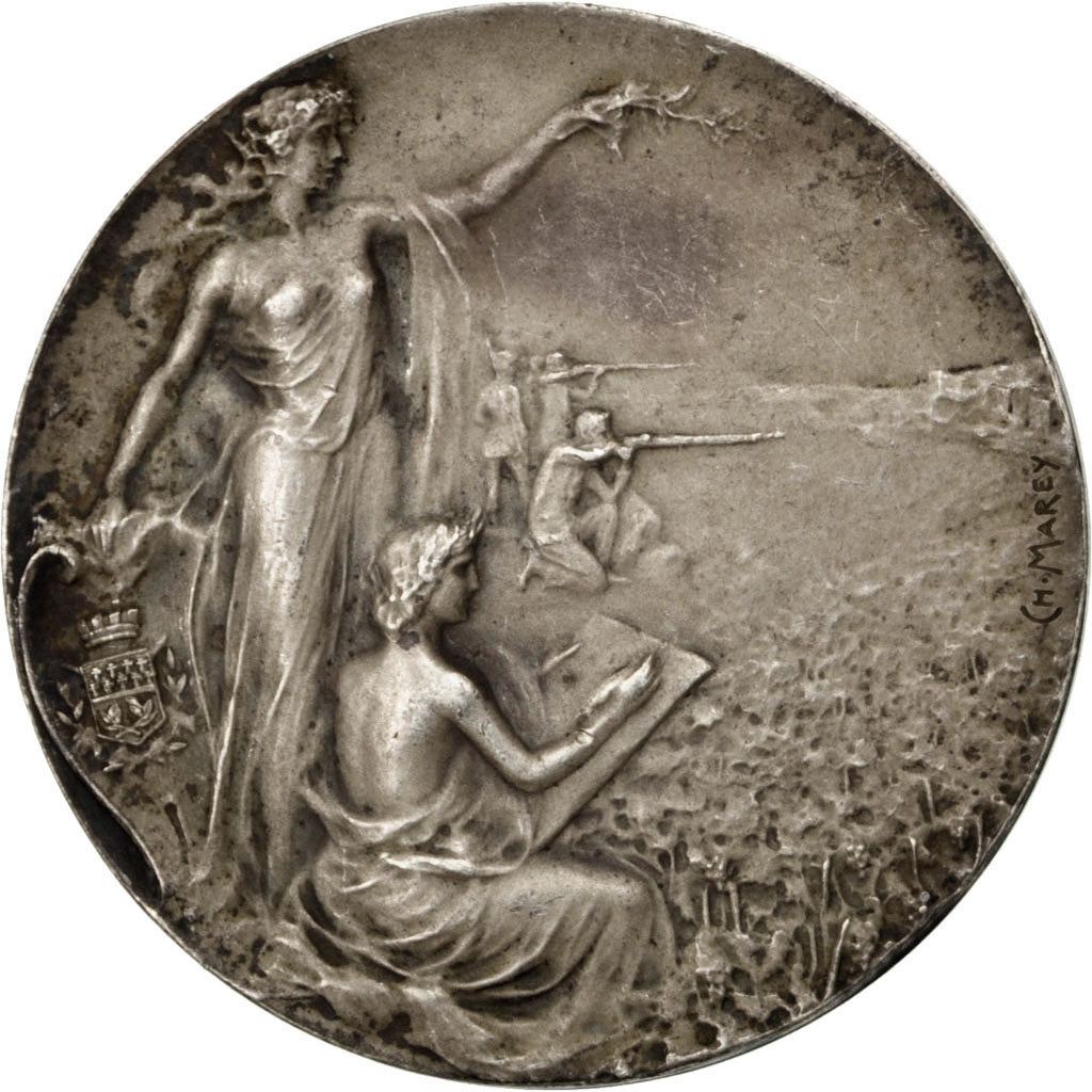 FRANCE, Sports & leisure, French Third Republic, Medal, 1908, AU(50-53), Marey,.