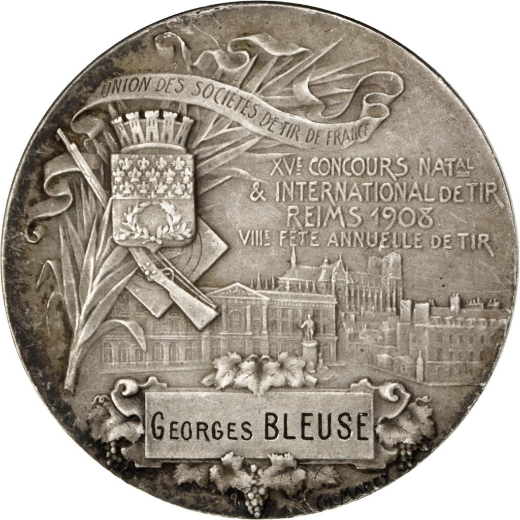 FRANCE, Sports & leisure, French Third Republic, Medal, 1908, AU(50-53), Marey,.
