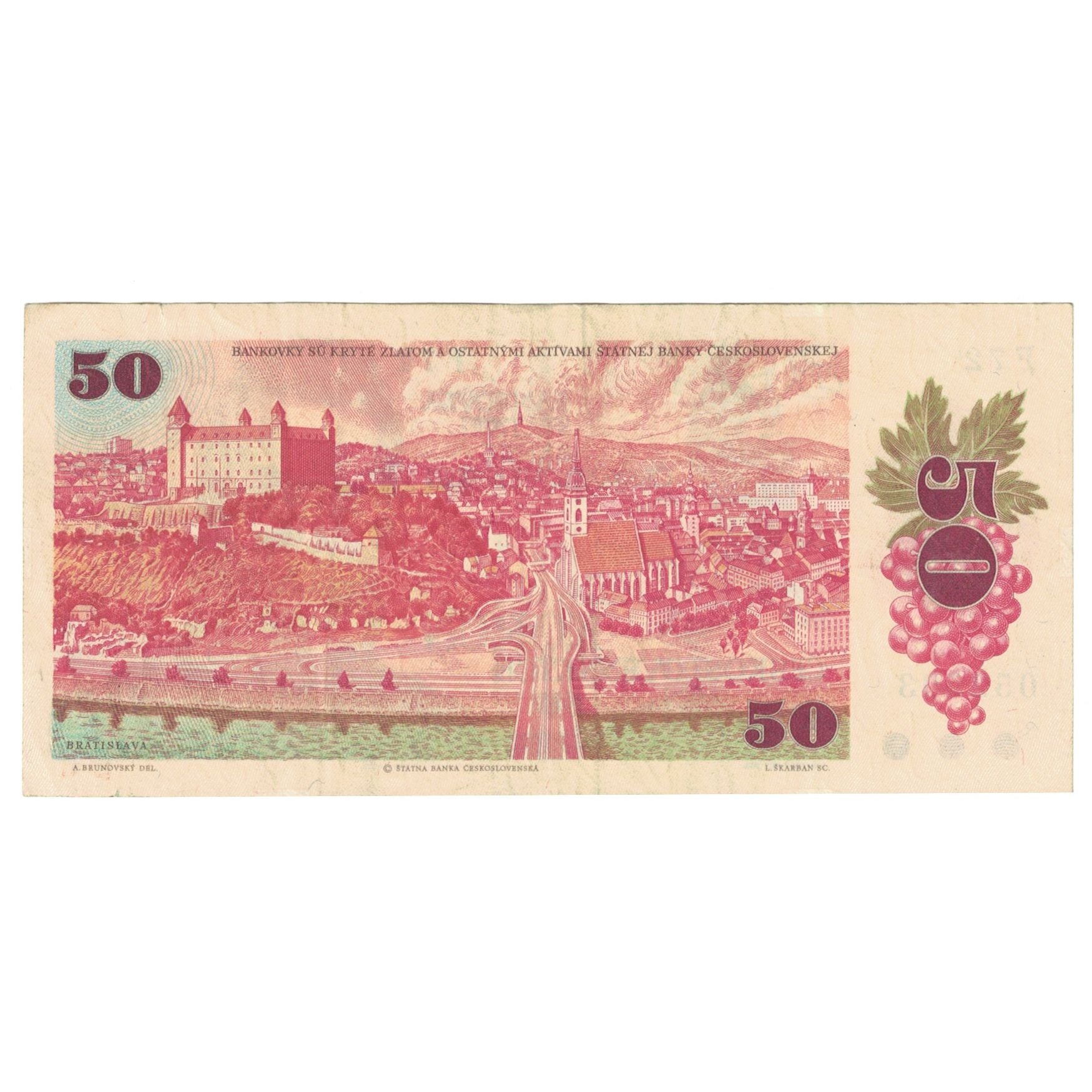 Billet, Tchécoslovaquie, 50 Korun, 1987, Undated (1987), KM:96a, TTB