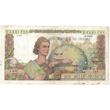 Francja, 10,000 Francs, Génie Français, 1953, N.9632, VG(8-10), Fayette:50.76