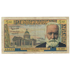 Frankrijk, 5 Nouveaux Francs, Victor Hugo, 1965, U.160, B, Fayette:56.20