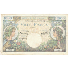 França, 1000 Francs, Commerce et Industrie, 1940, J.760, AG(1-3), Fayette:39.2