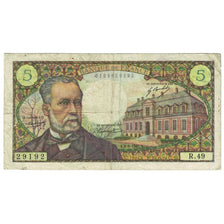 França, 5 Francs, Pasteur, 1967, R.49, VF(20-25), Fayette:61.5, KM:146b