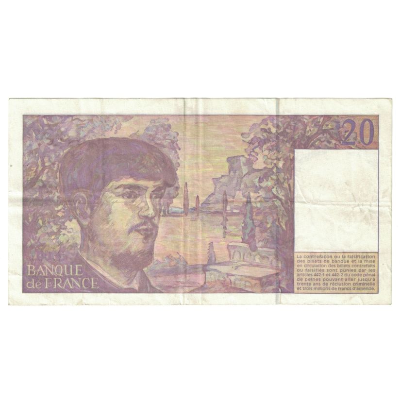 Frankrijk, 20 Francs, Debussy, 1997, R.061, TTB+, Fayette:66 ter.2, KM:151i