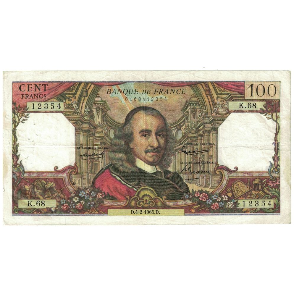 Francia, 100 Francs, Corneille, 1965, K.68, BB, Fayette:65.6, KM:149a