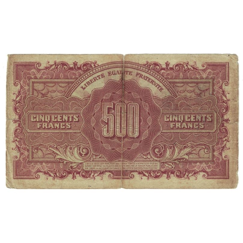França, 500 Francs, 35L 308593, VG(8-10), Fayette:VF11.01
