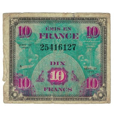 France, 10 Francs, Flag/France, 1944, SÉRIE 1944, VF(20-25), Fayette:VF18.1